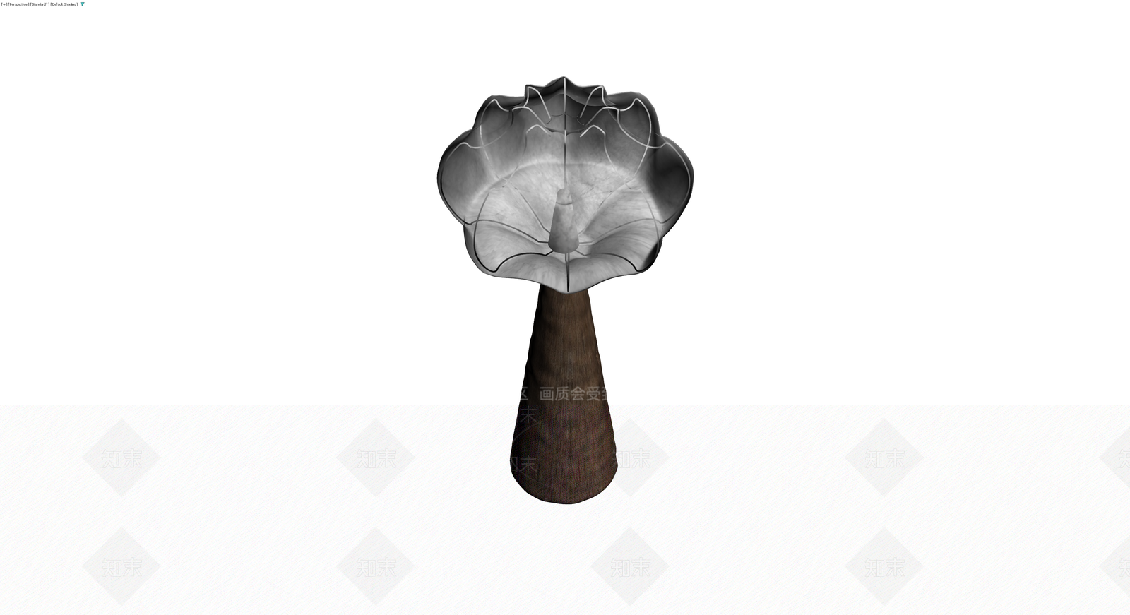 木质底座花卉雕塑3D模型下载【ID:1229884563】