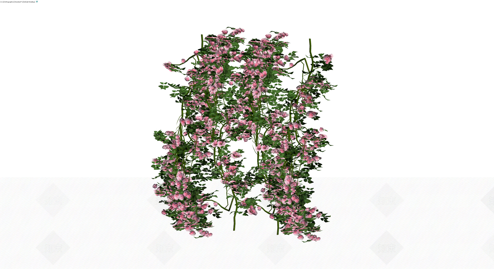 粉色蔷薇花灌木丛3D模型下载【ID:1229848576】