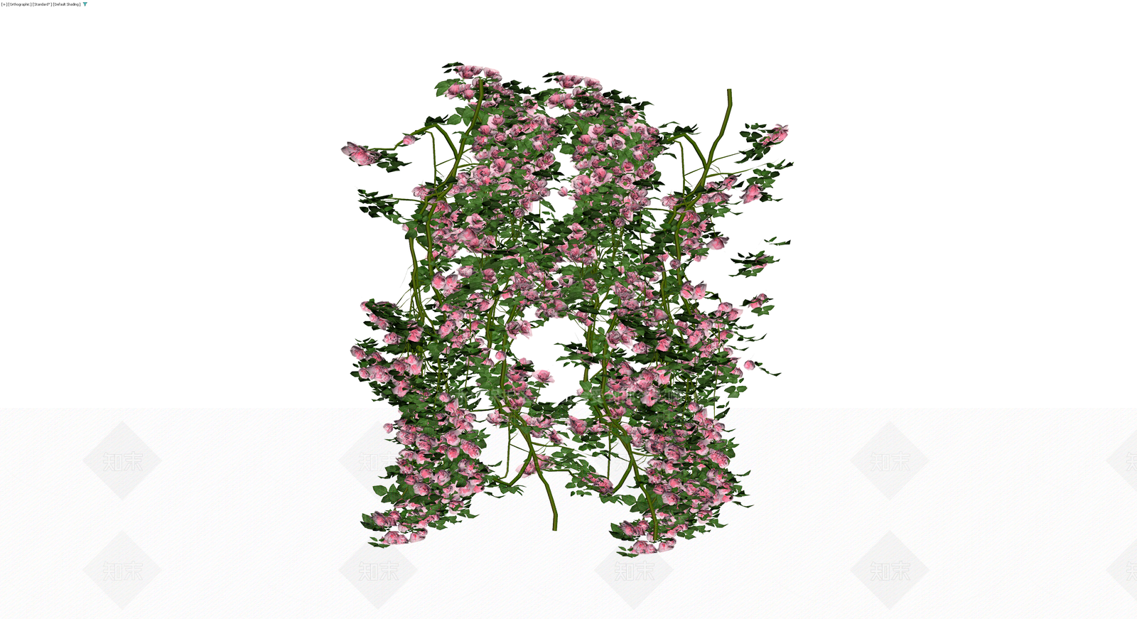 粉色蔷薇花灌木丛3D模型下载【ID:1229848576】