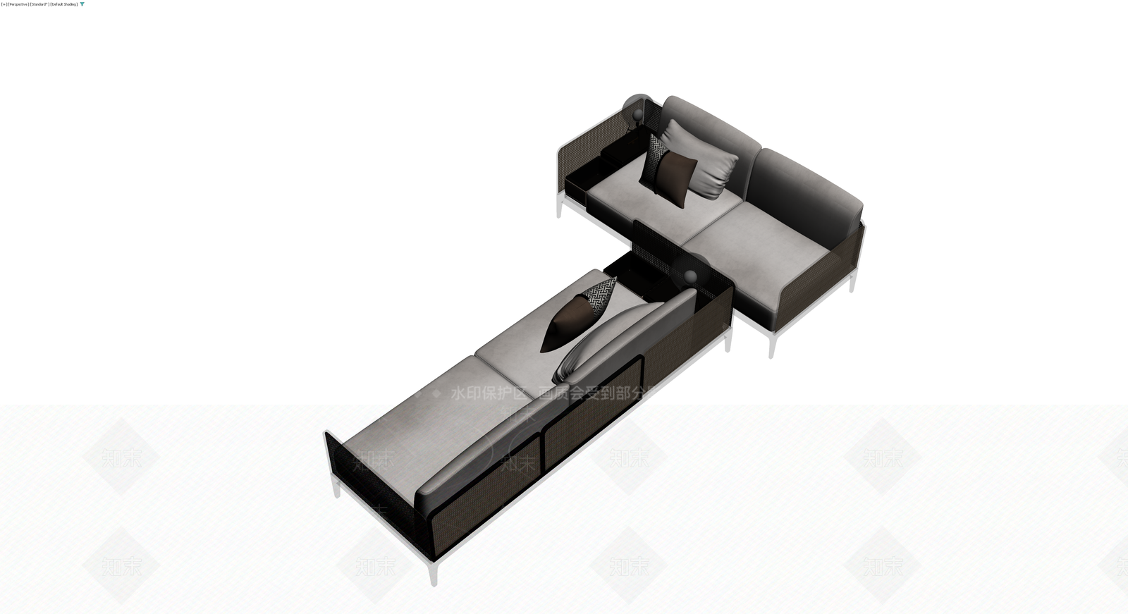 现代组合沙发3D模型下载【ID:1229875348】
