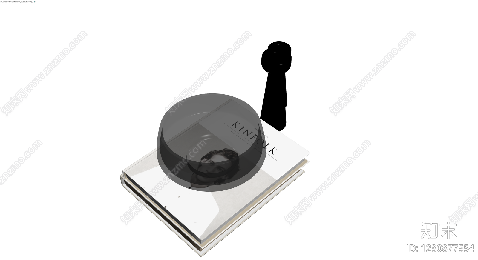 书籍与装饰摆件组合3D模型下载【ID:1230877554】