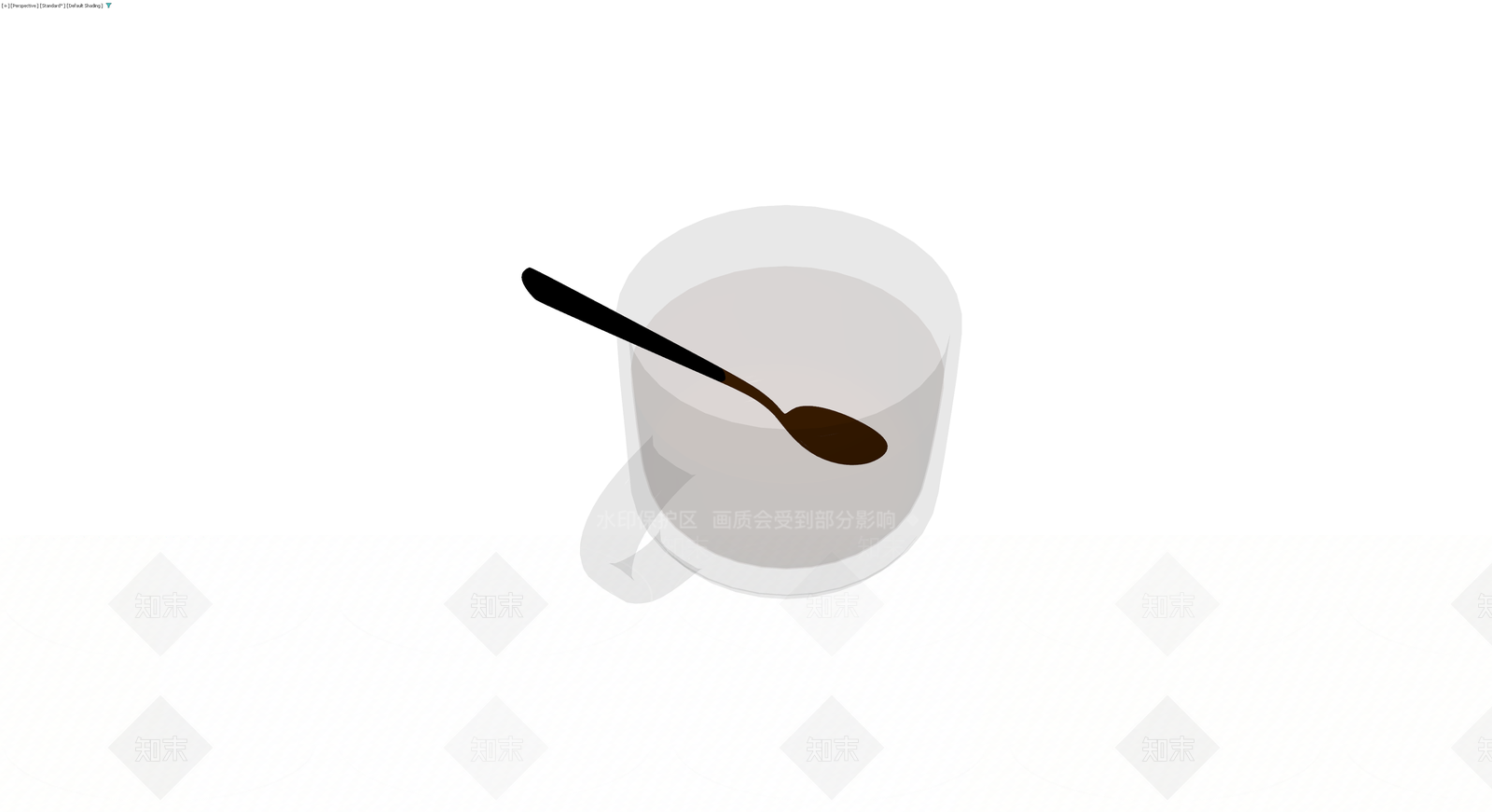 带勺咖啡杯模型3D模型下载【ID:1229933271】