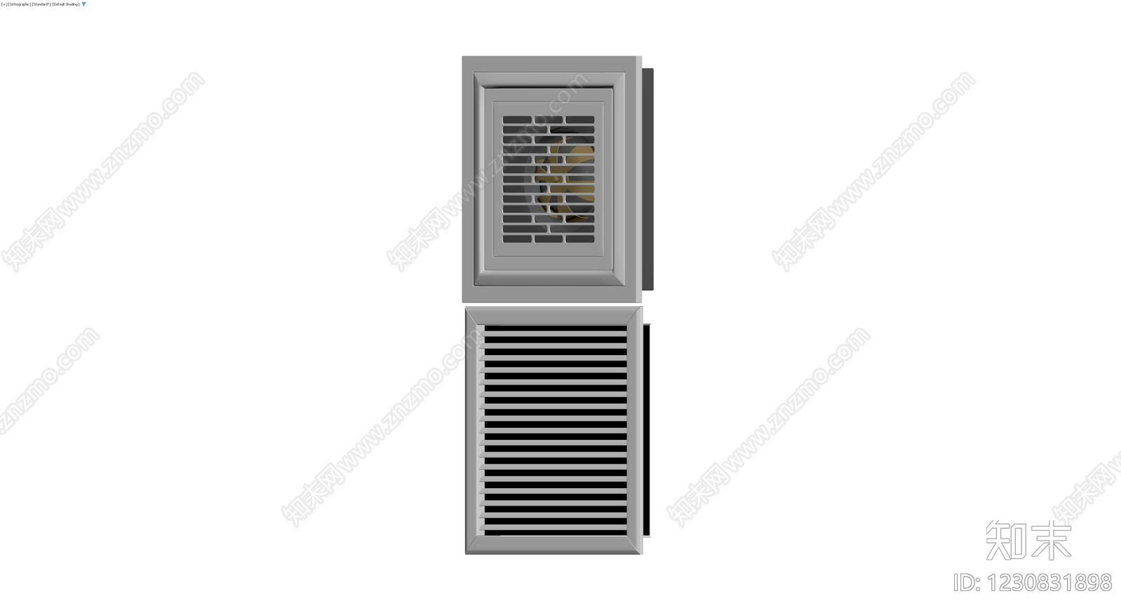 灰模集成换气扇组件3D模型下载【ID:1230831898】