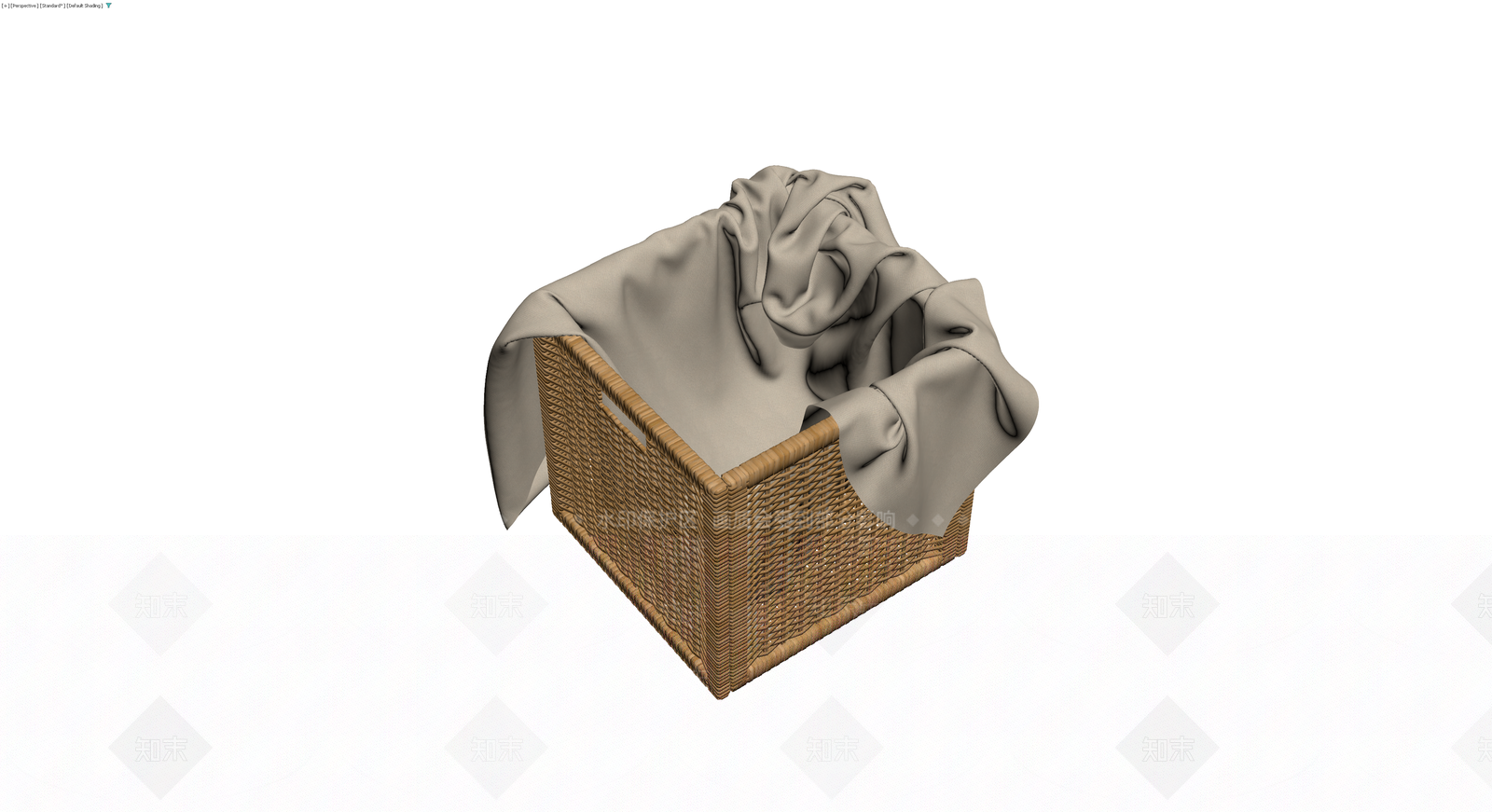 编织收纳篮配布艺内衬3D模型下载【ID:1229595745】