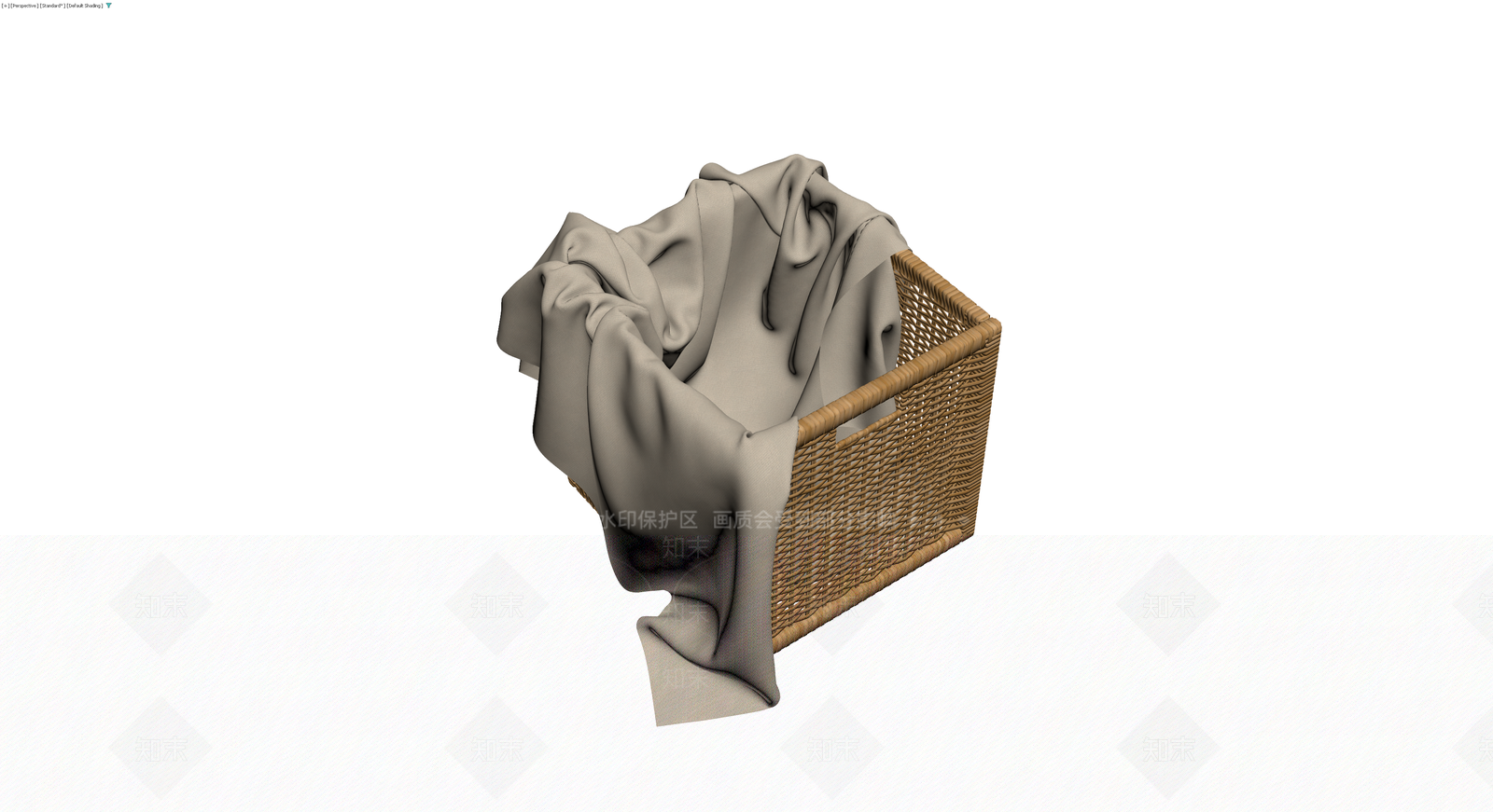 编织收纳篮配布艺内衬3D模型下载【ID:1229595745】