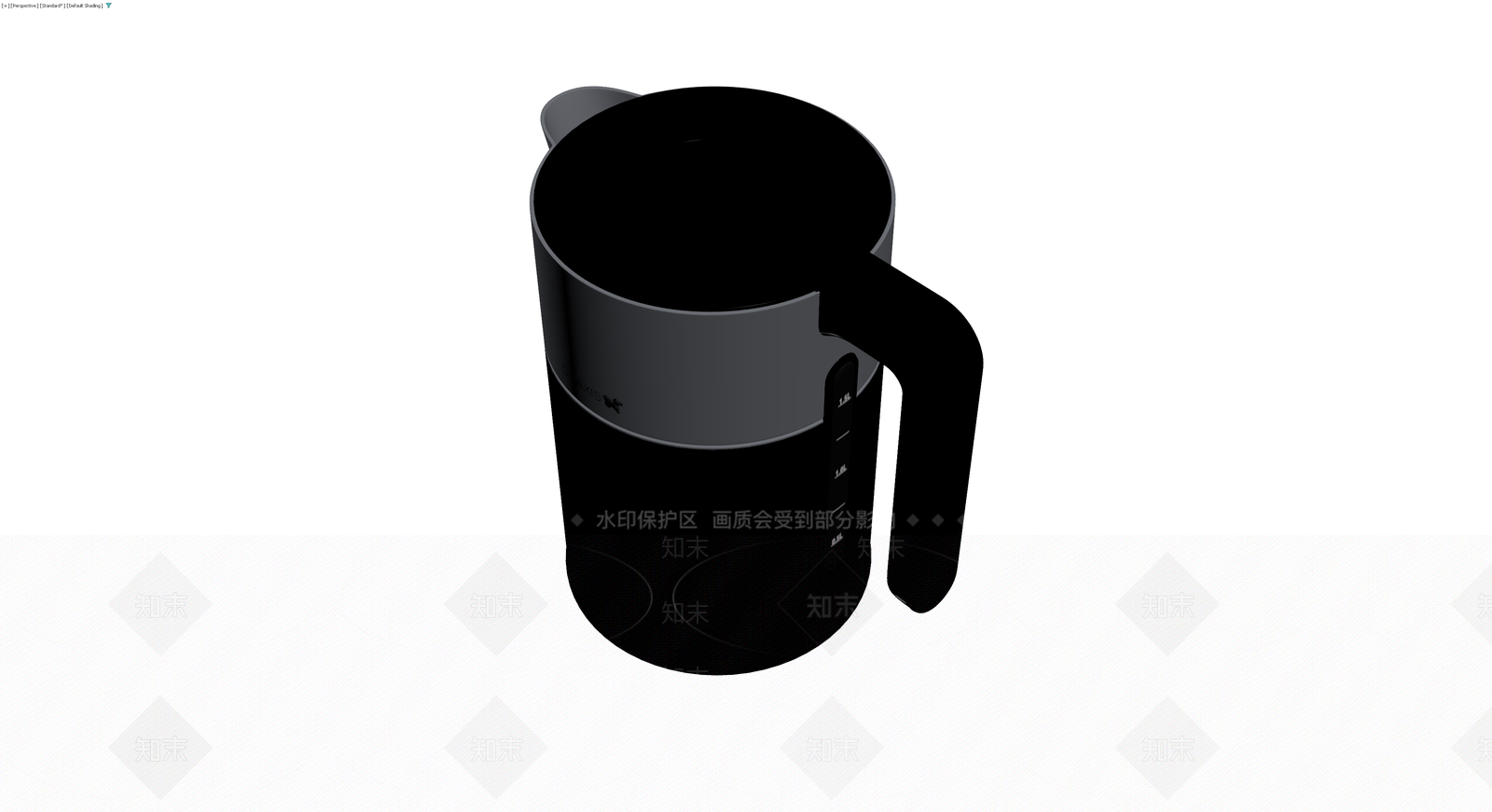 黑色带刻度量杯3D模型下载【ID:1229919795】