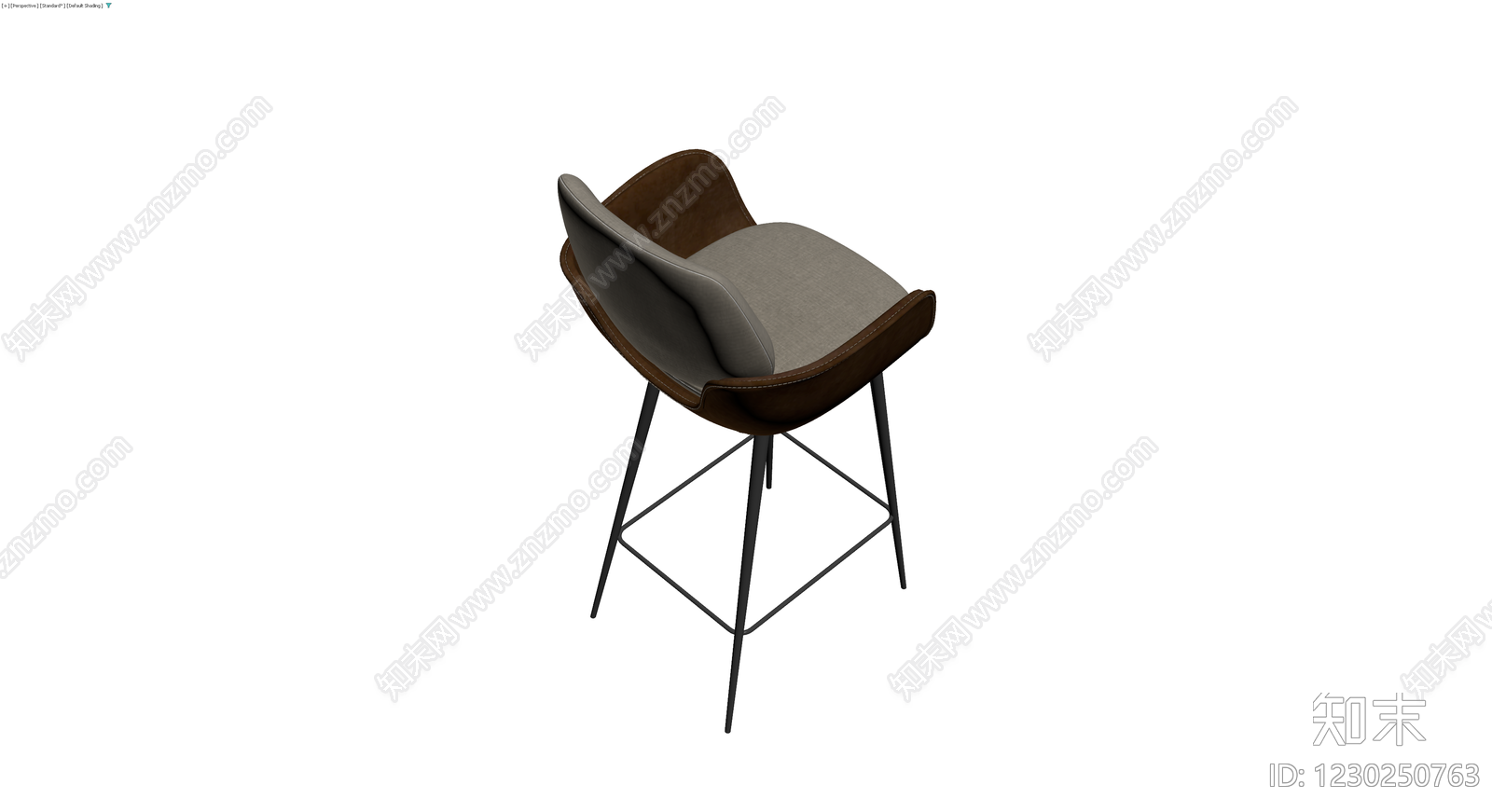 现代高脚吧台椅3D模型下载【ID:1230250763】