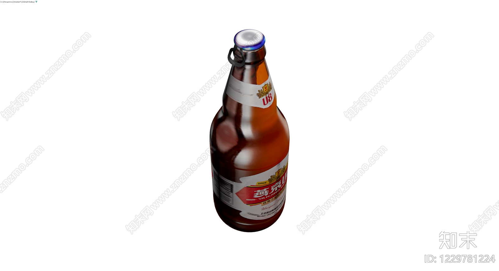 燕京U8啤酒瓶3D模型下载【ID:1229781224】