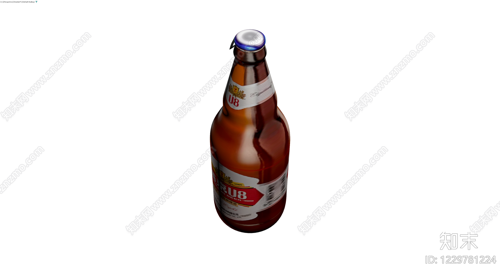 燕京U8啤酒瓶3D模型下载【ID:1229781224】