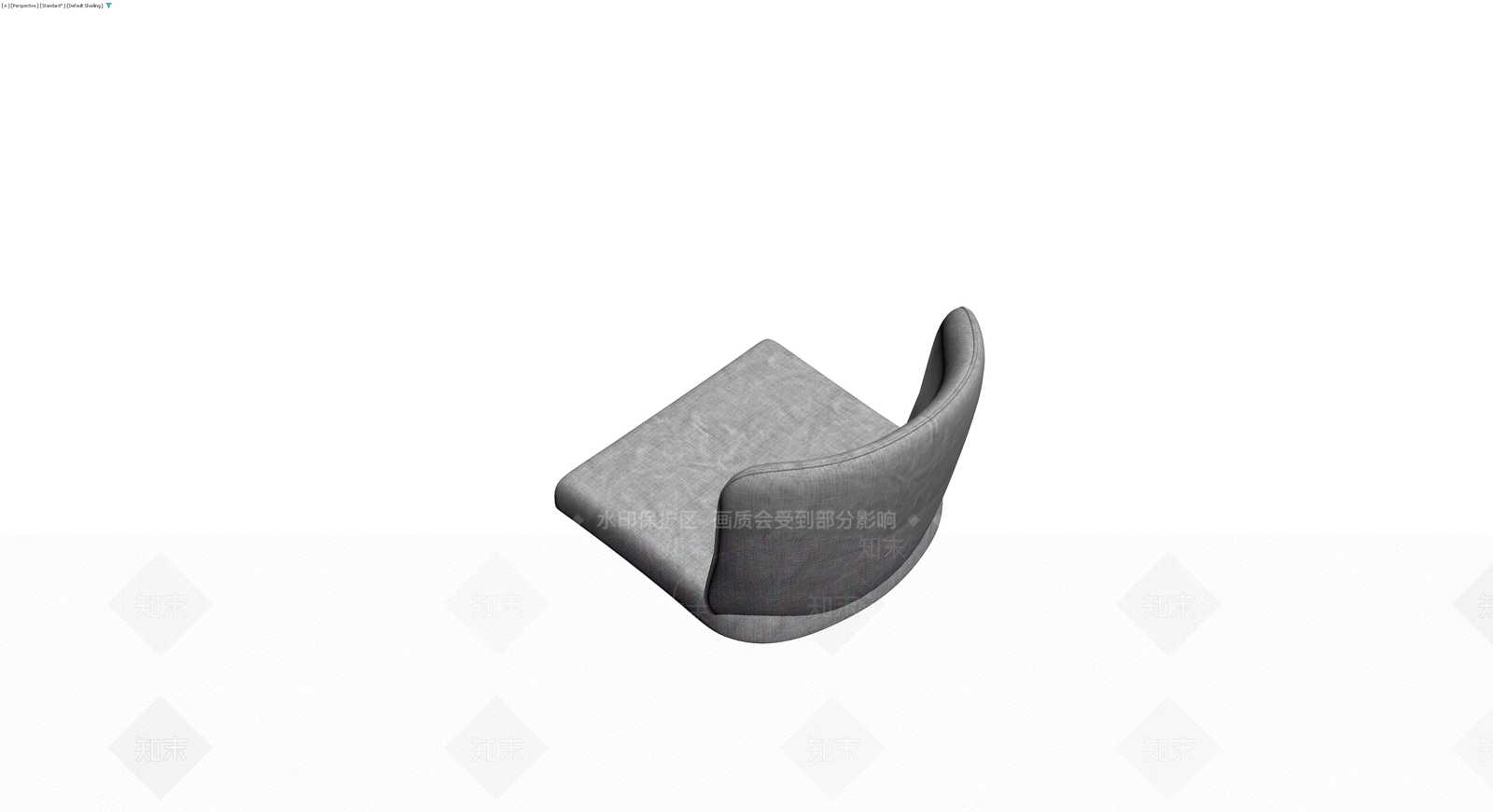 灰色布艺单人沙发3D模型下载【ID:1229616888】