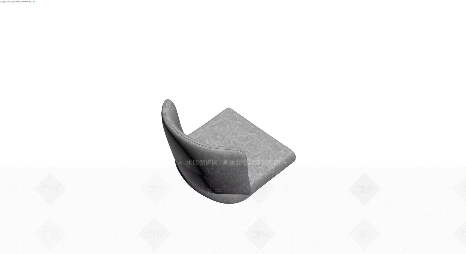灰色布艺单人沙发3D模型下载【ID:1229616888】