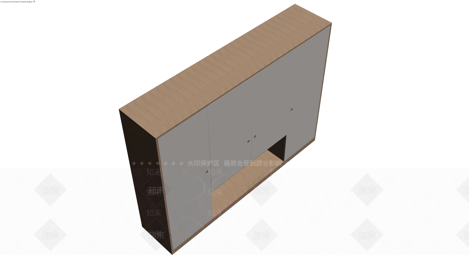 木纹储物柜3D模型下载【ID:1230320412】