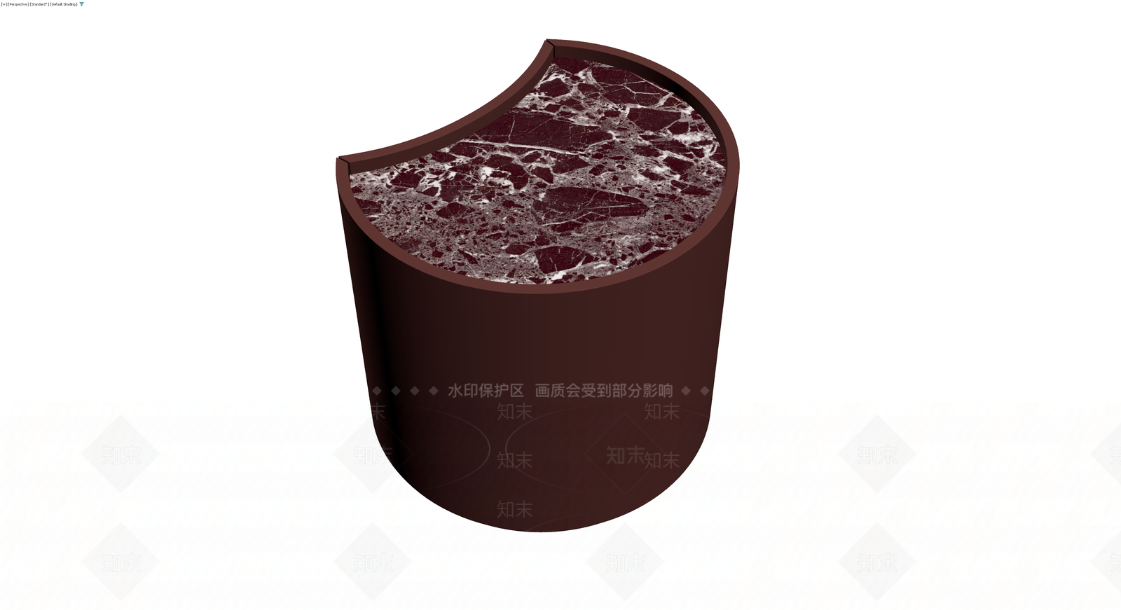 深红大理石圆角边几3D模型下载【ID:1230728382】