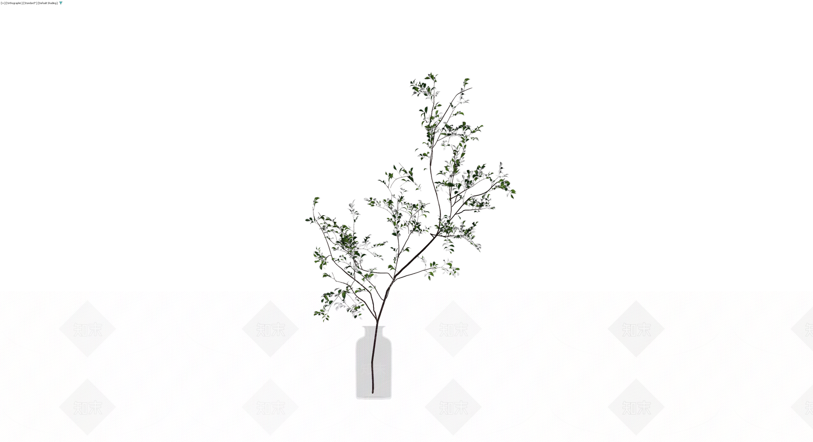花瓶插绿植盆栽3D模型下载【ID:1230668436】