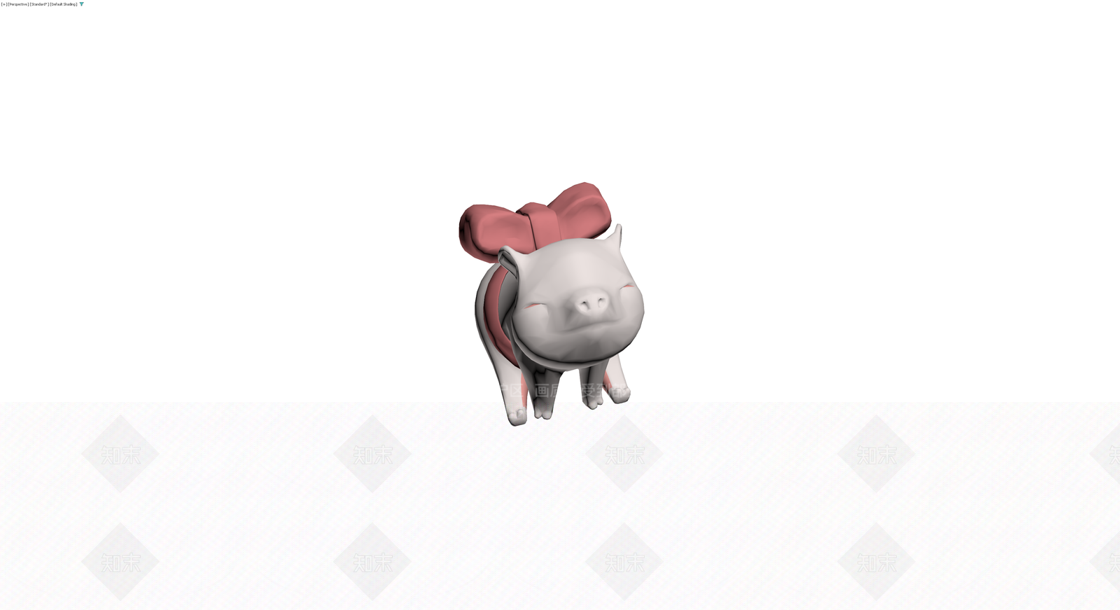 背书包的白猪雕塑3D模型下载【ID:1230172271】