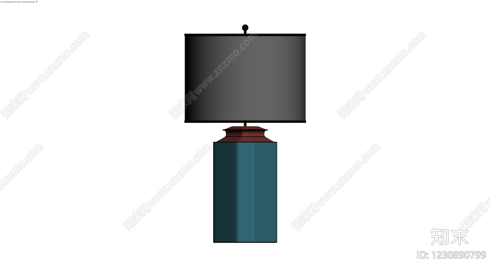 深蓝底座台灯3D模型下载【ID:1230890799】