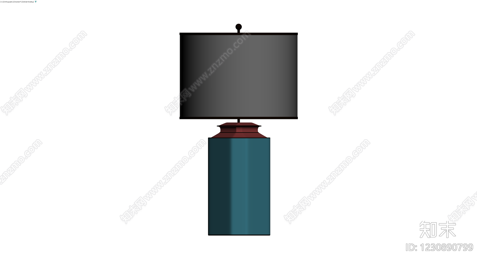 深蓝底座台灯3D模型下载【ID:1230890799】