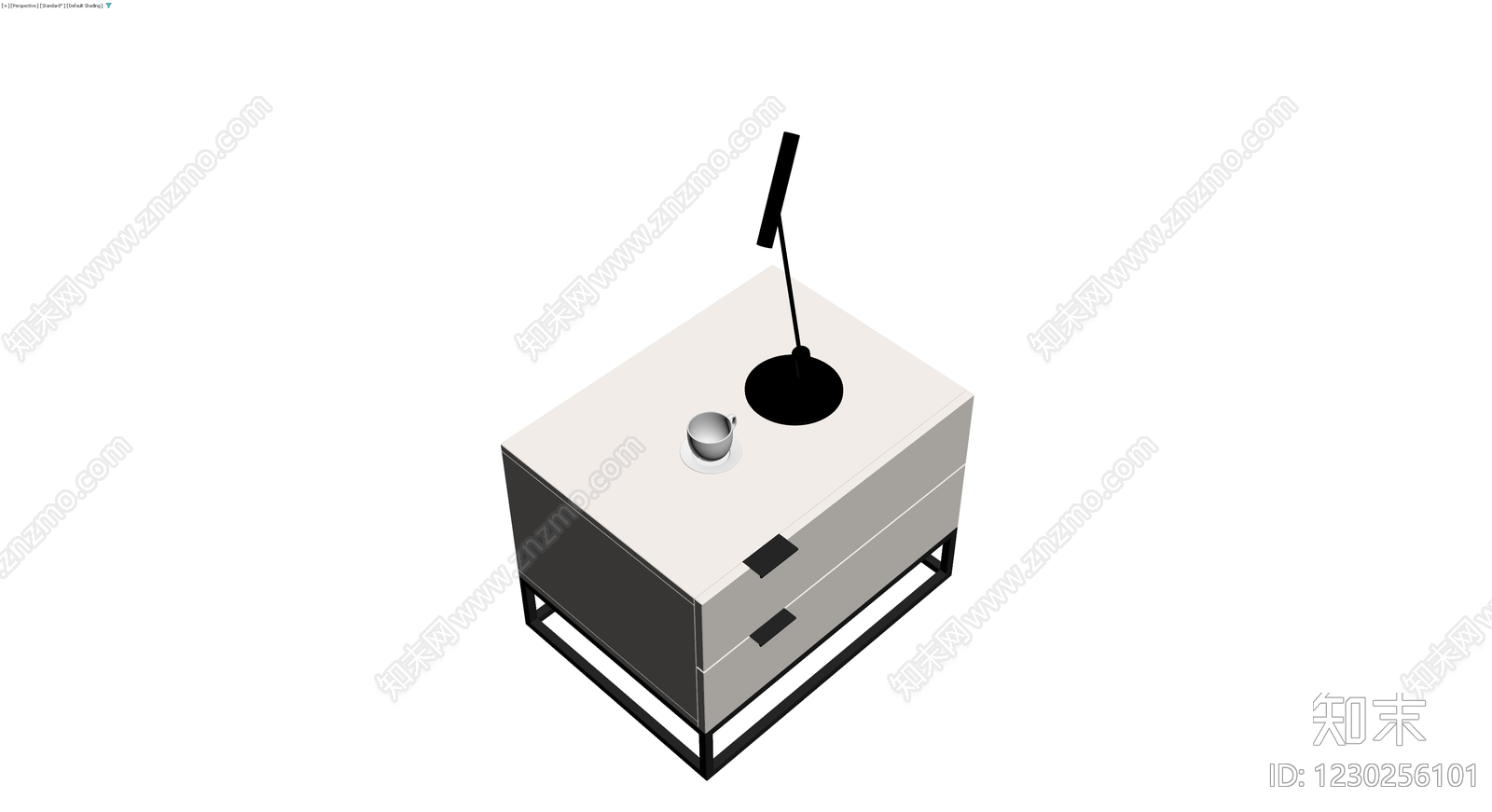 现代风格床头柜组合3D模型下载【ID:1230256101】