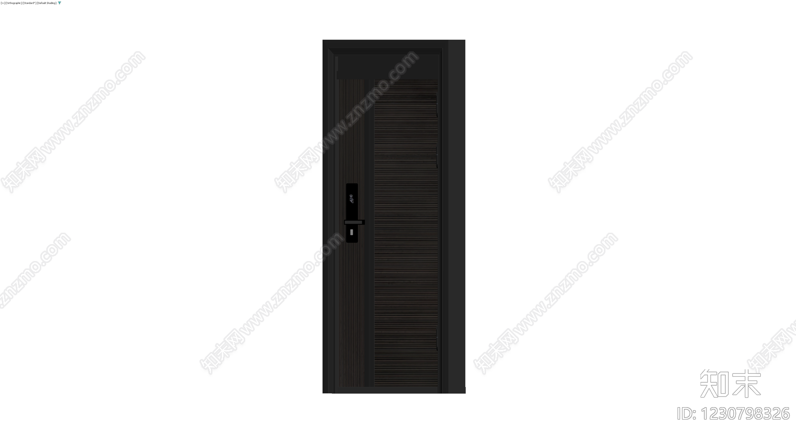 现代木纹入户门体3D模型下载【ID:1230798326】