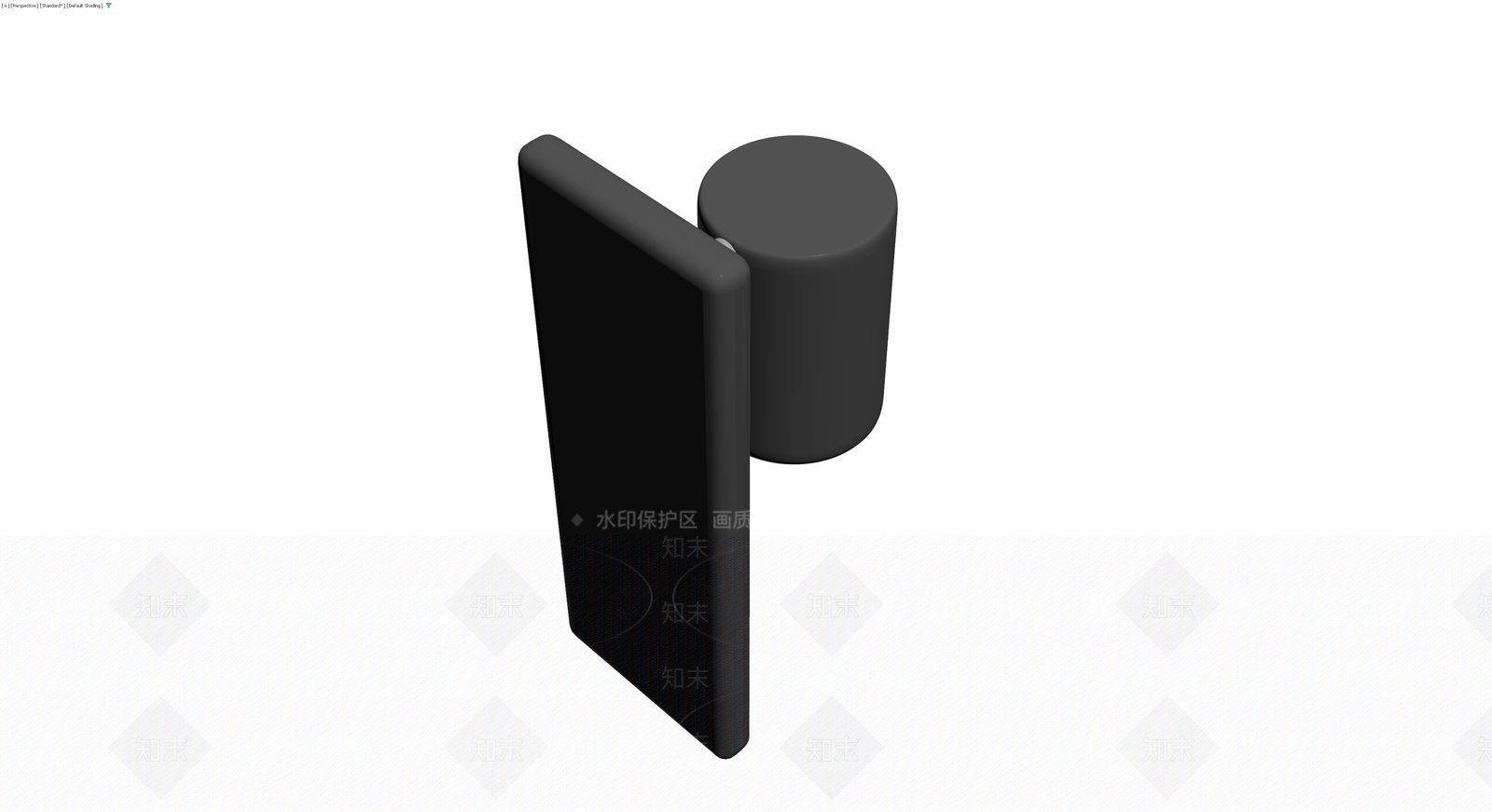 深灰圆柱门把手3D模型下载【ID:1230344438】