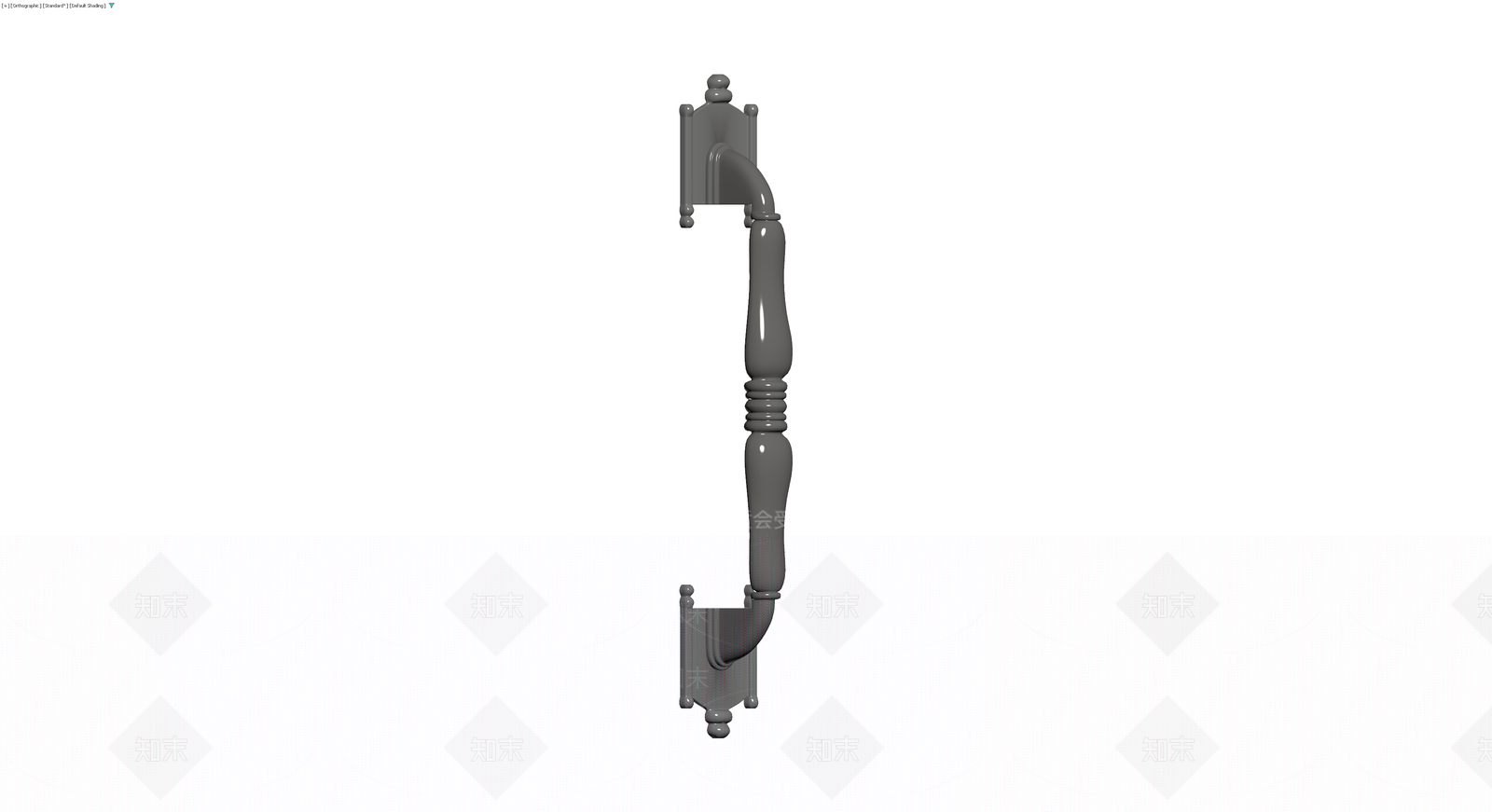 灰色古典风格门把手3D模型下载【ID:1229860113】