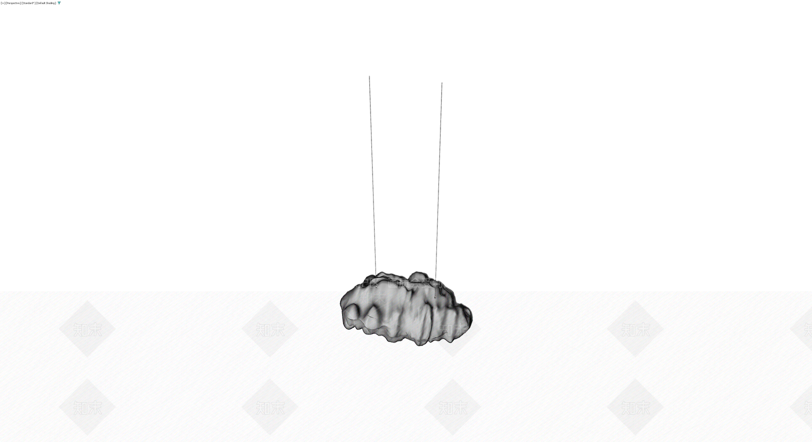 悬挂式不规则造型吊灯3D模型下载【ID:1230099915】