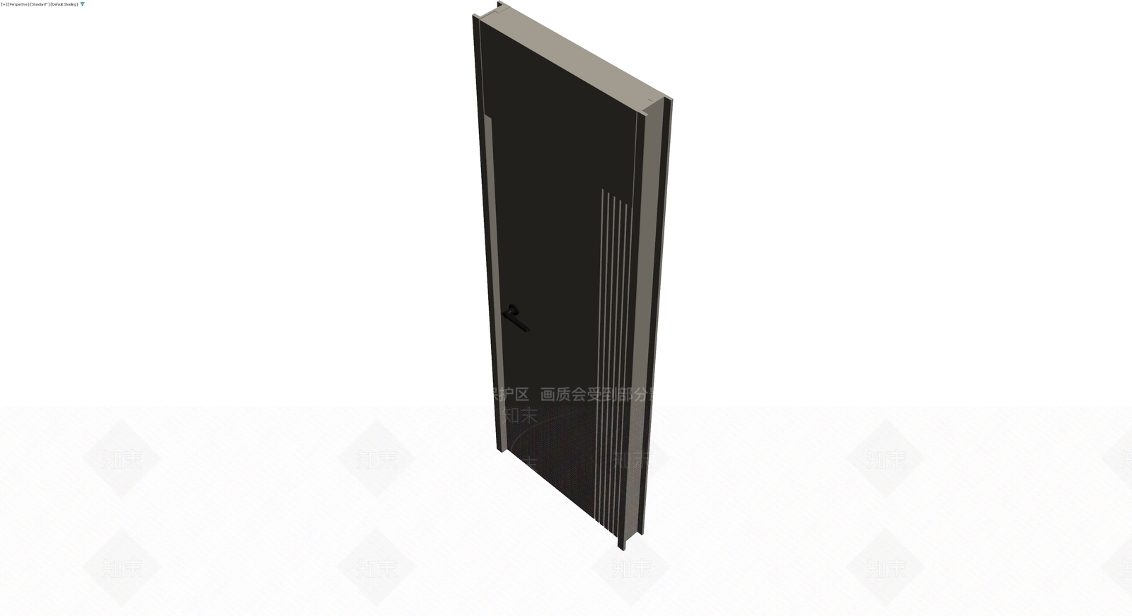 现代风格竖条纹单开门3D模型下载【ID:1230100180】