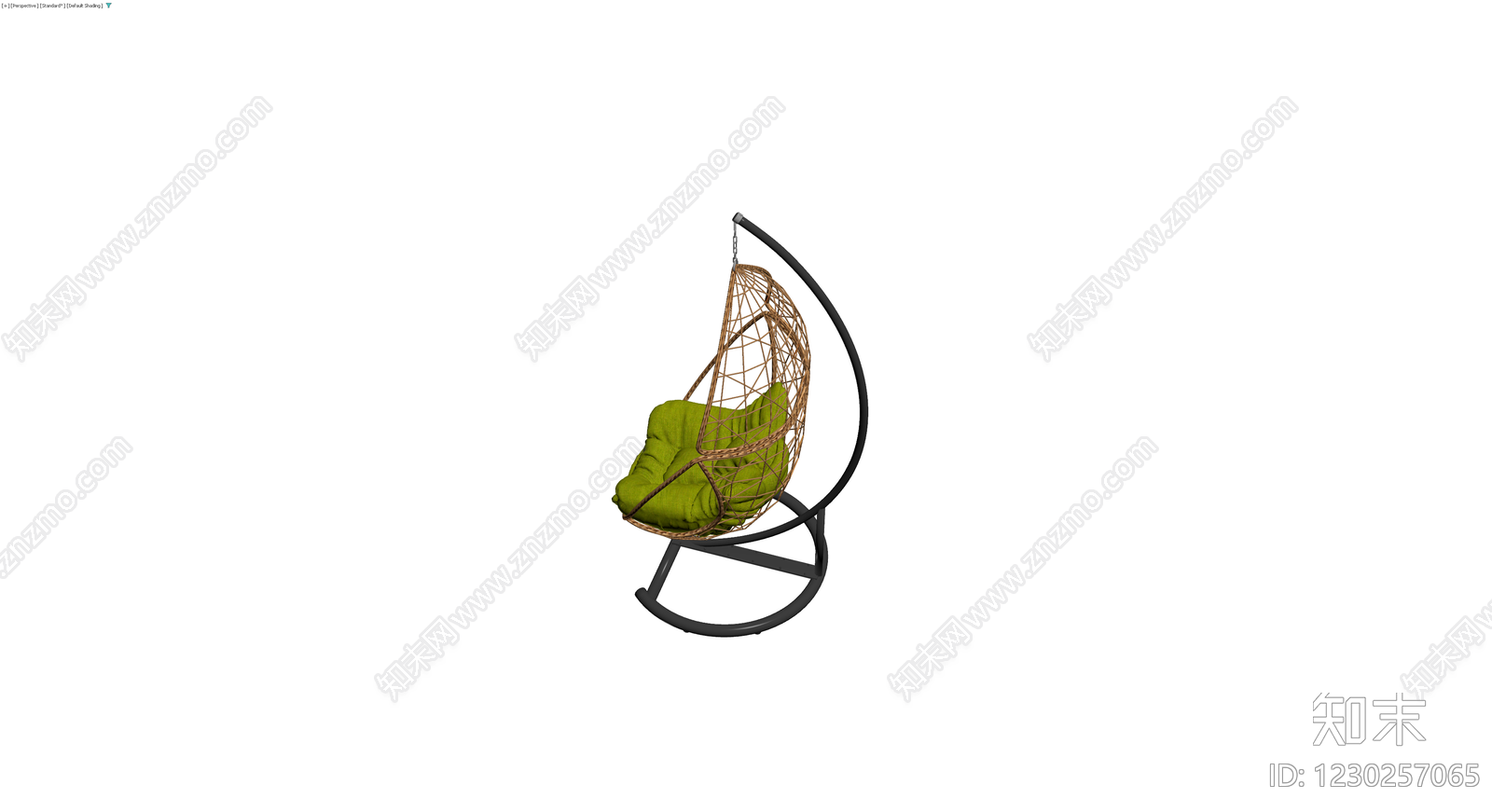 藤编吊椅带底座3D模型下载【ID:1230257065】