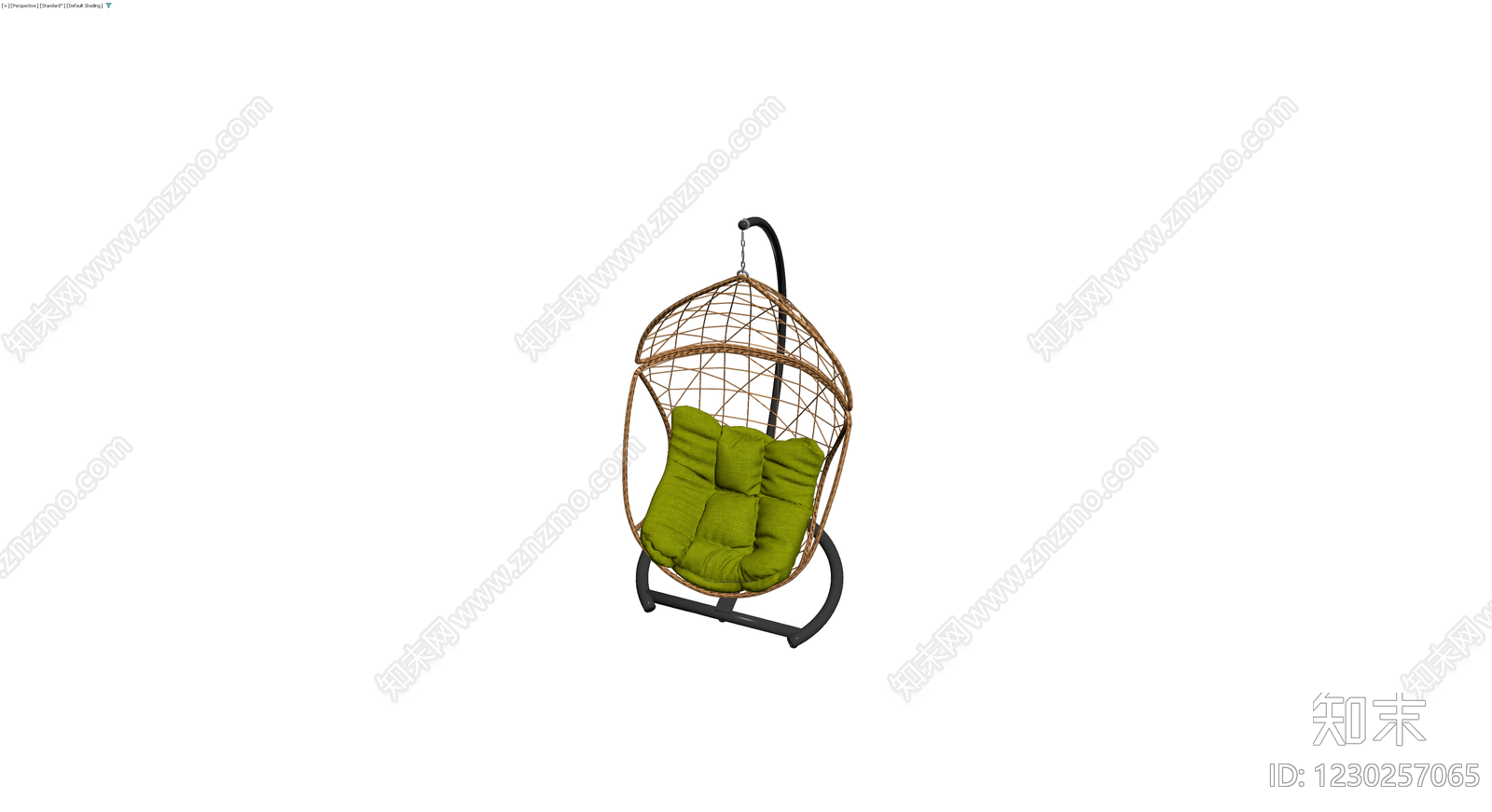 藤编吊椅带底座3D模型下载【ID:1230257065】