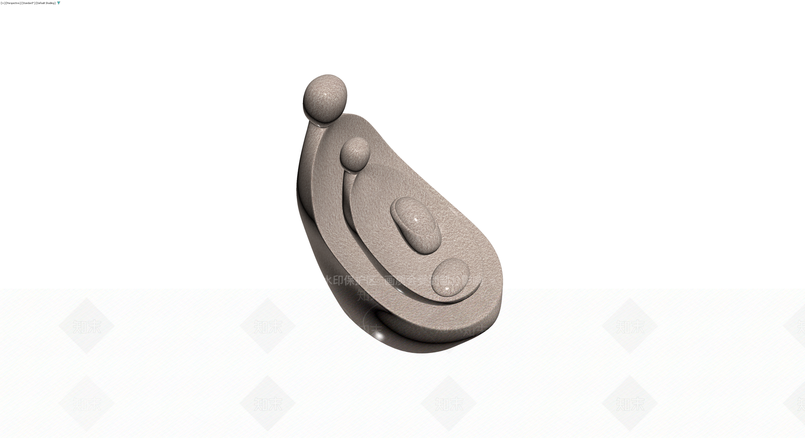 抽象人物雕塑摆件3D模型下载【ID:1229903400】