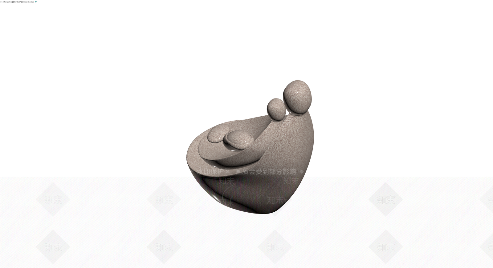 抽象人物雕塑摆件3D模型下载【ID:1229903400】