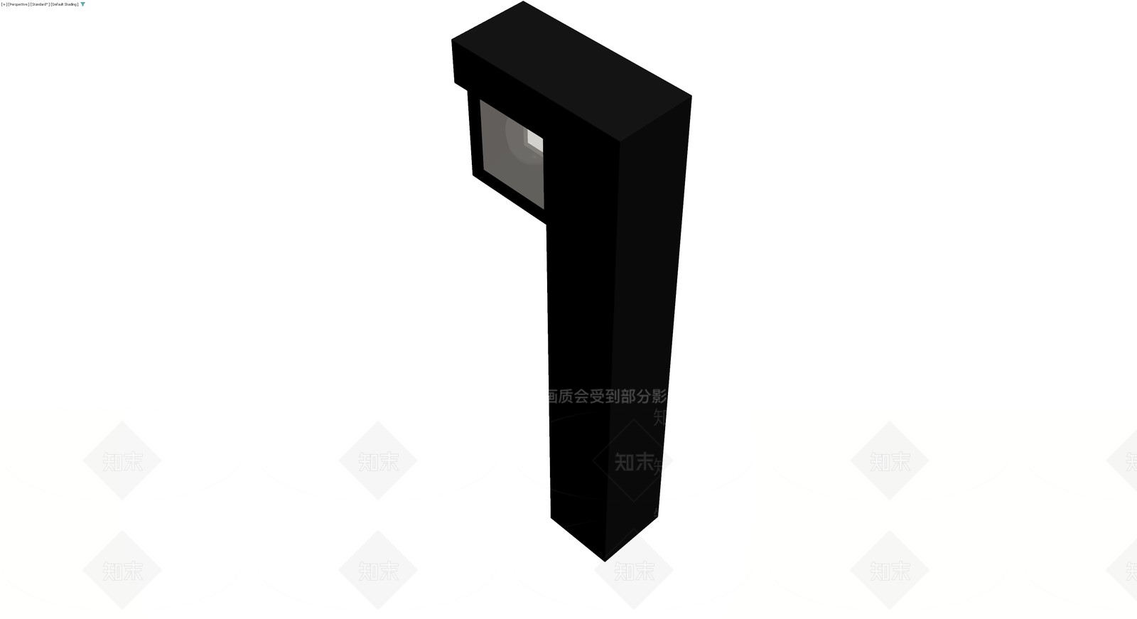 黑色落地灯（灰模）3D模型下载【ID:1229961495】