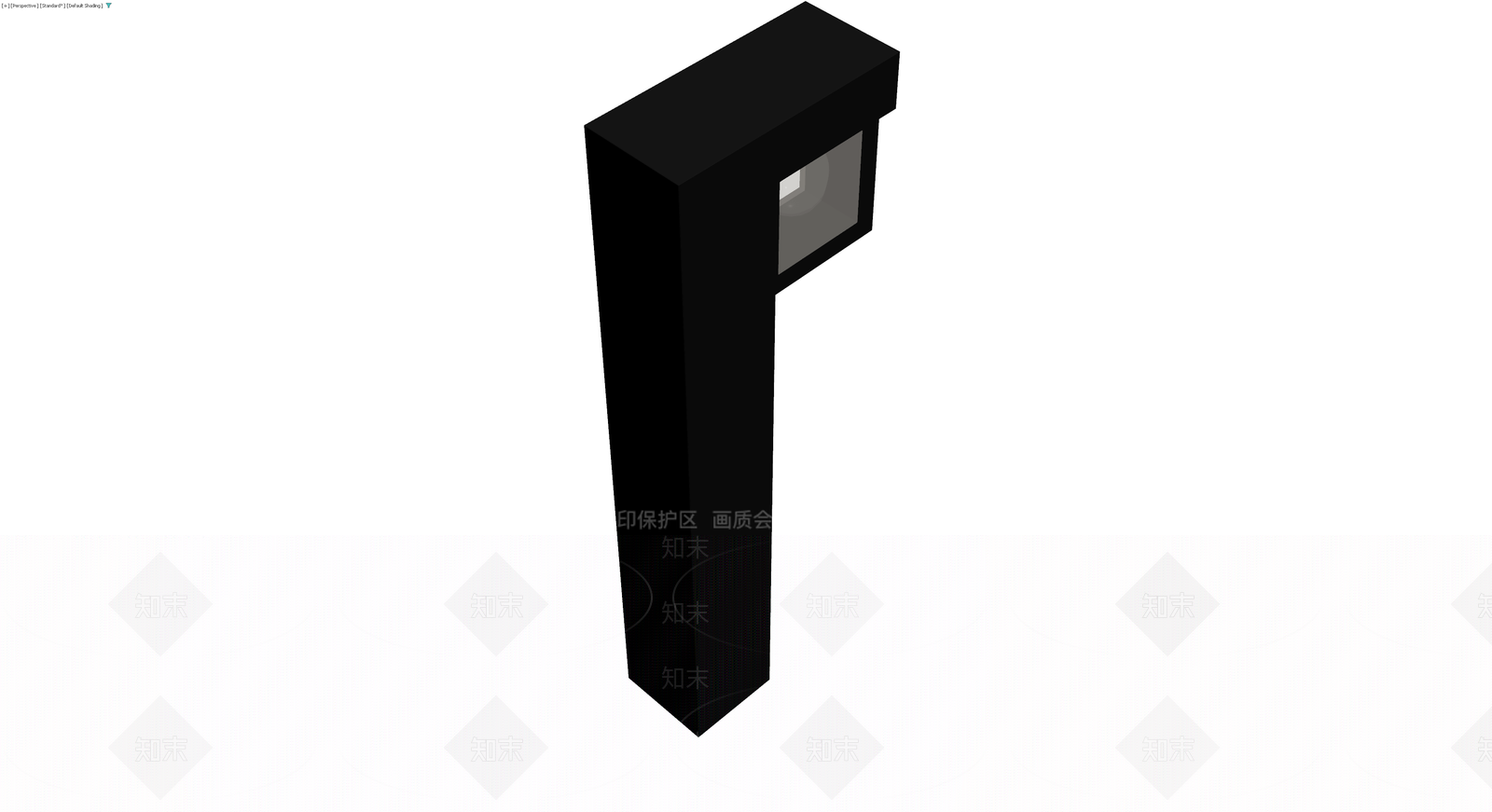 黑色落地灯（灰模）3D模型下载【ID:1229961495】