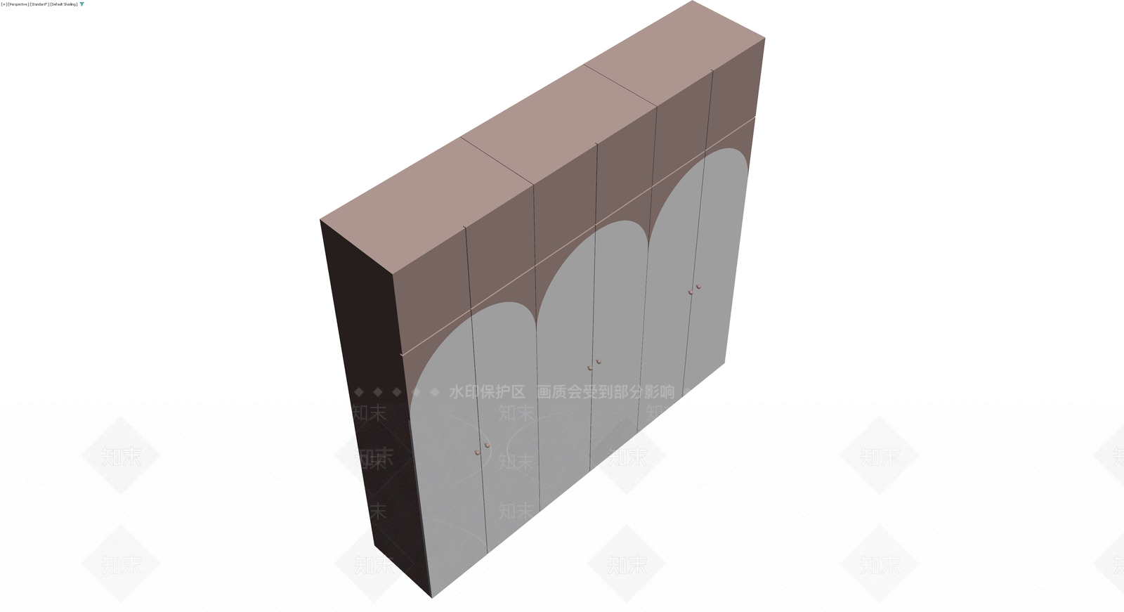 拱形门衣柜3D模型下载【ID:1229853254】