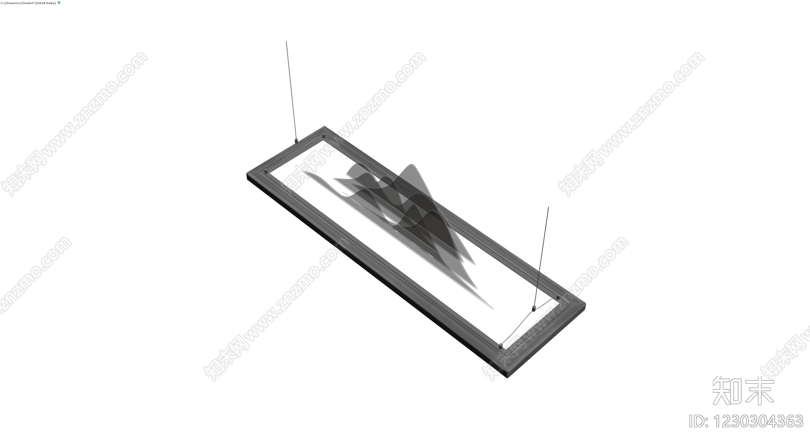 抽象波浪艺术吊灯3D模型下载【ID:1230304363】