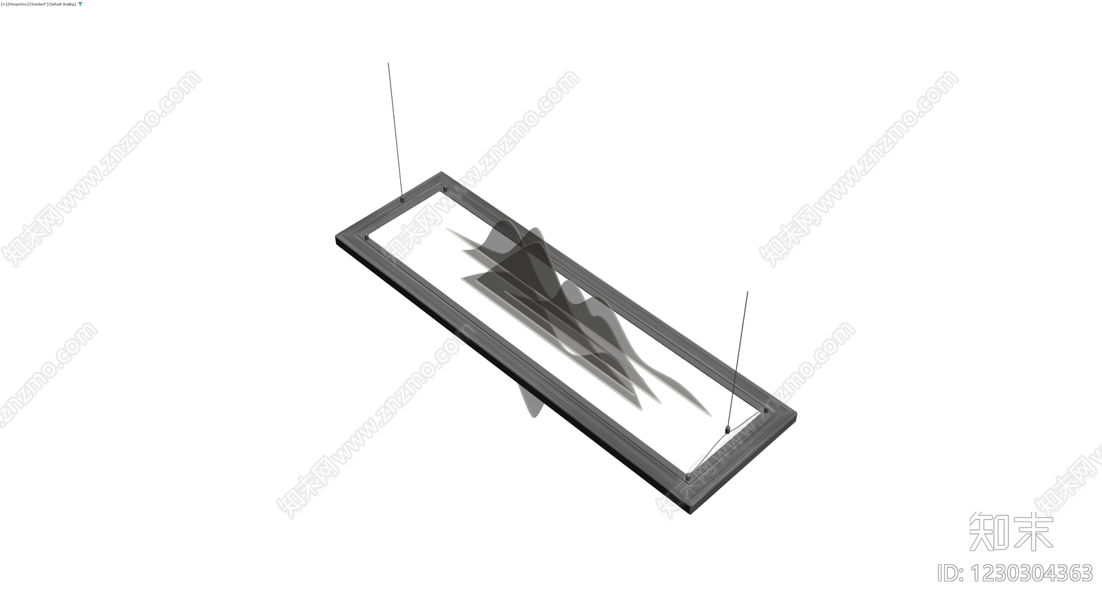 抽象波浪艺术吊灯3D模型下载【ID:1230304363】