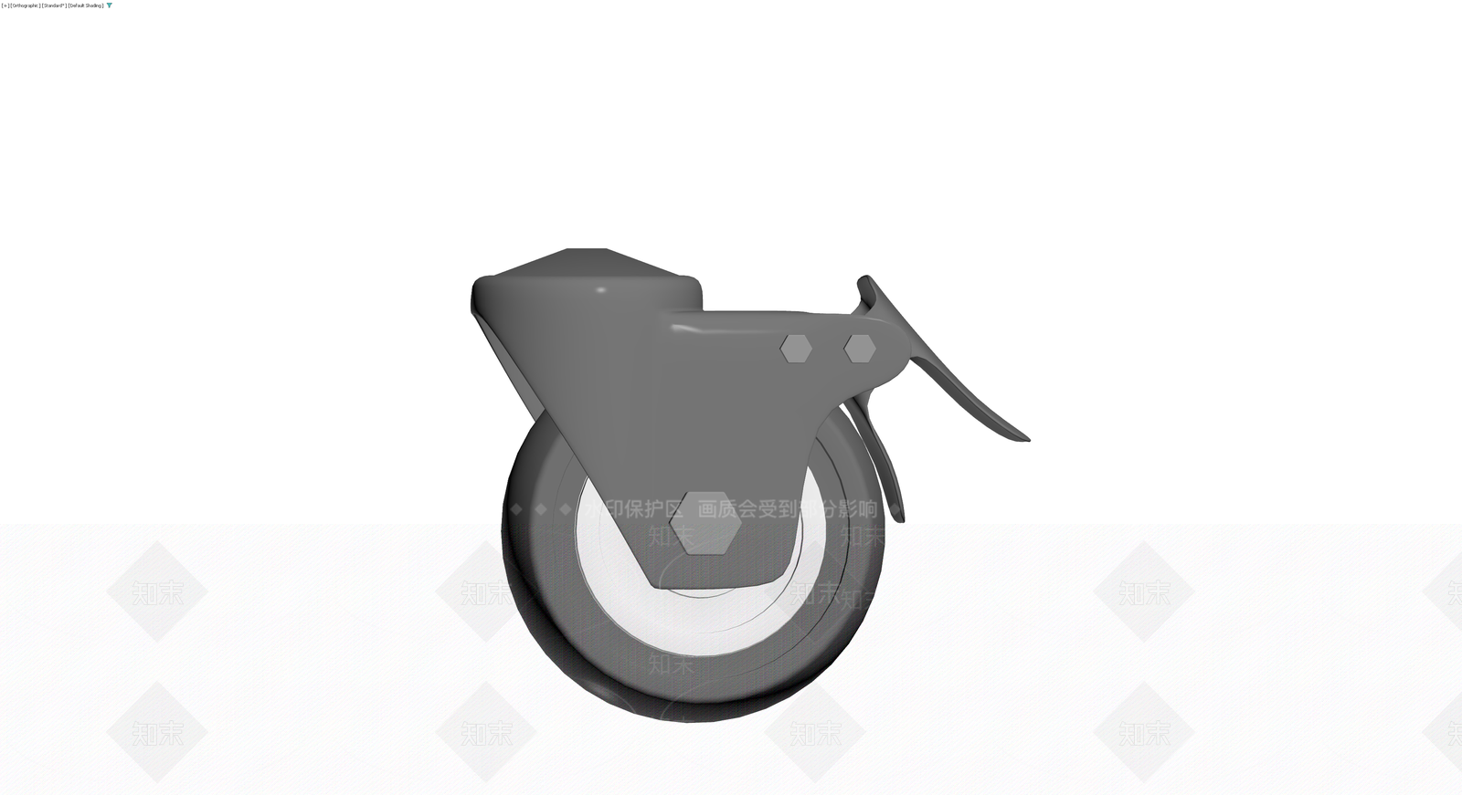 带刹车脚轮组件3D模型下载【ID:1229691356】
