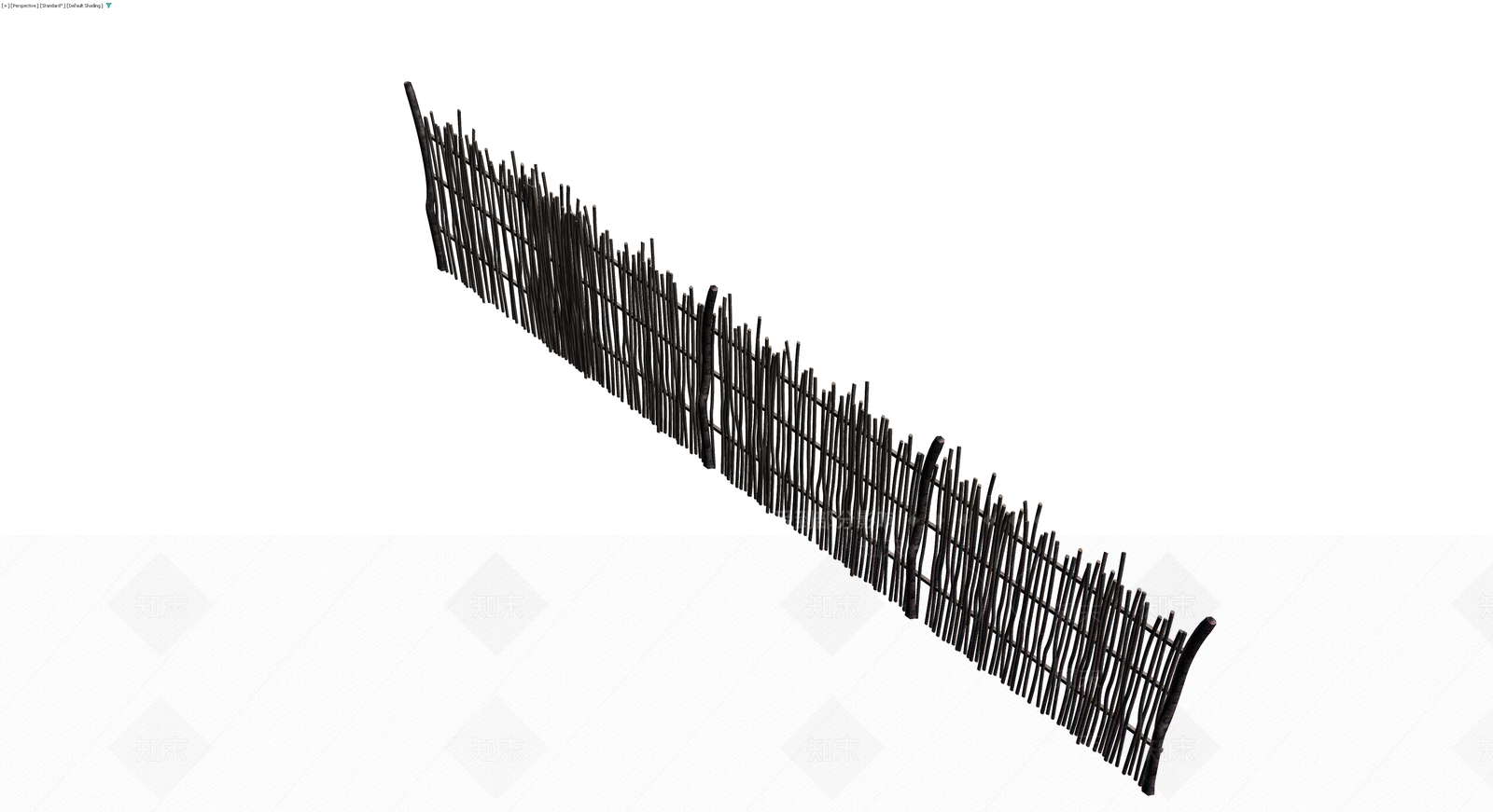 木质编织围栏3D模型下载【ID:1230398903】