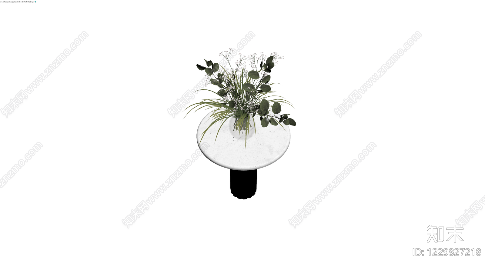 带盆栽绿植边几3D模型下载【ID:1229827218】