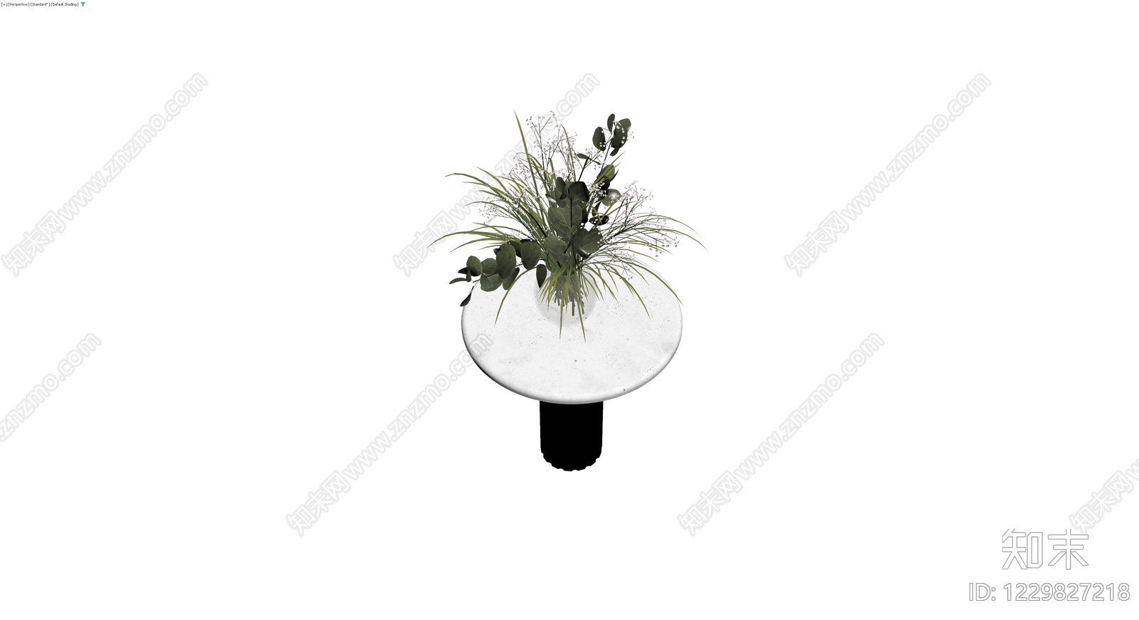 带盆栽绿植边几3D模型下载【ID:1229827218】