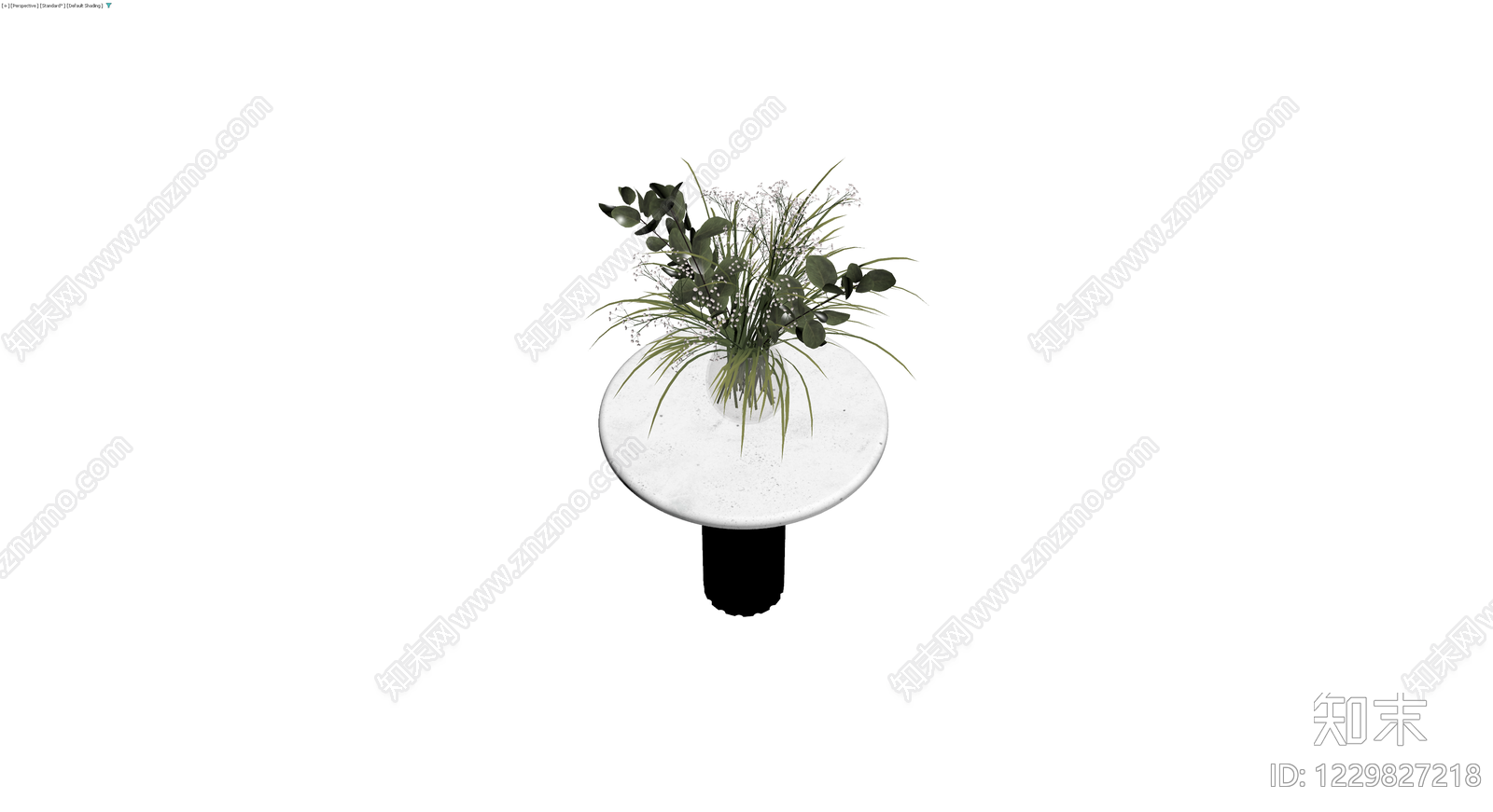 带盆栽绿植边几3D模型下载【ID:1229827218】