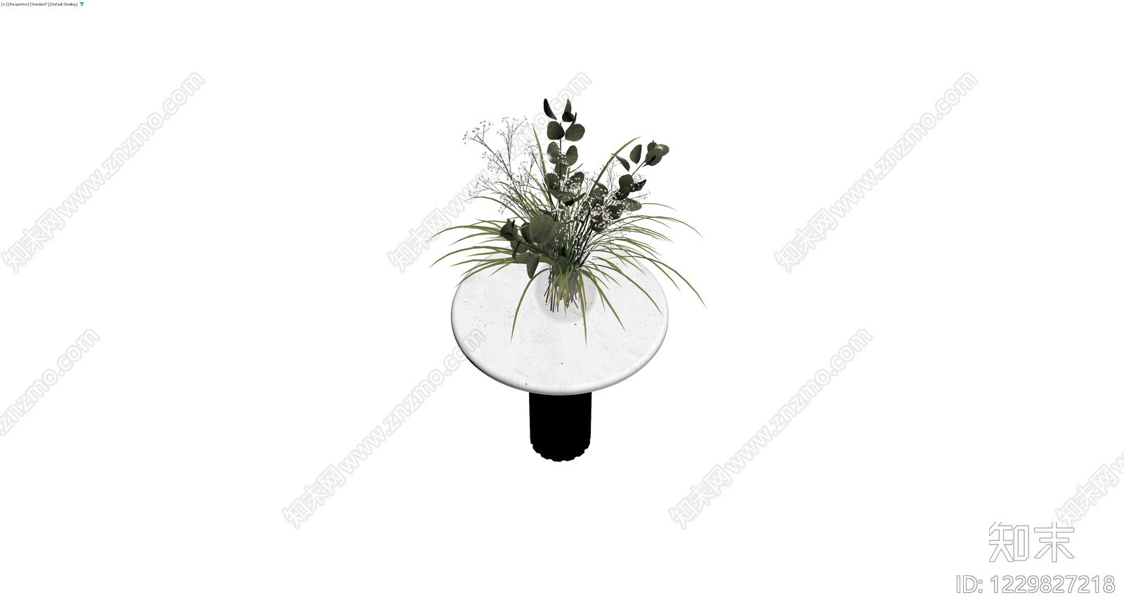 带盆栽绿植边几3D模型下载【ID:1229827218】