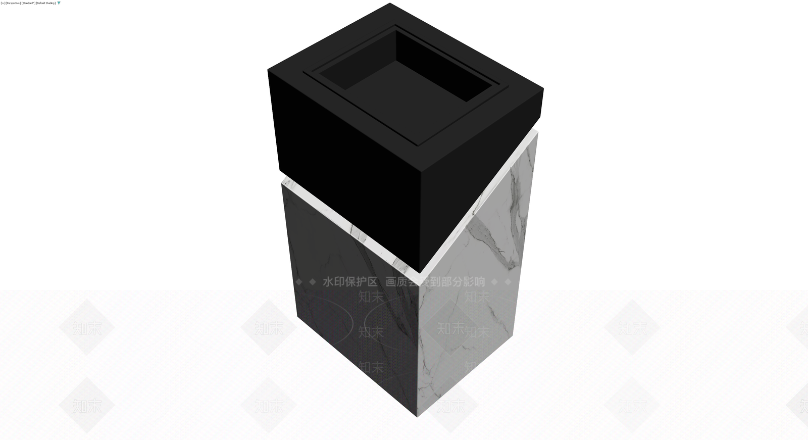 大理石纹理黑色底座3D模型下载【ID:1230444172】
