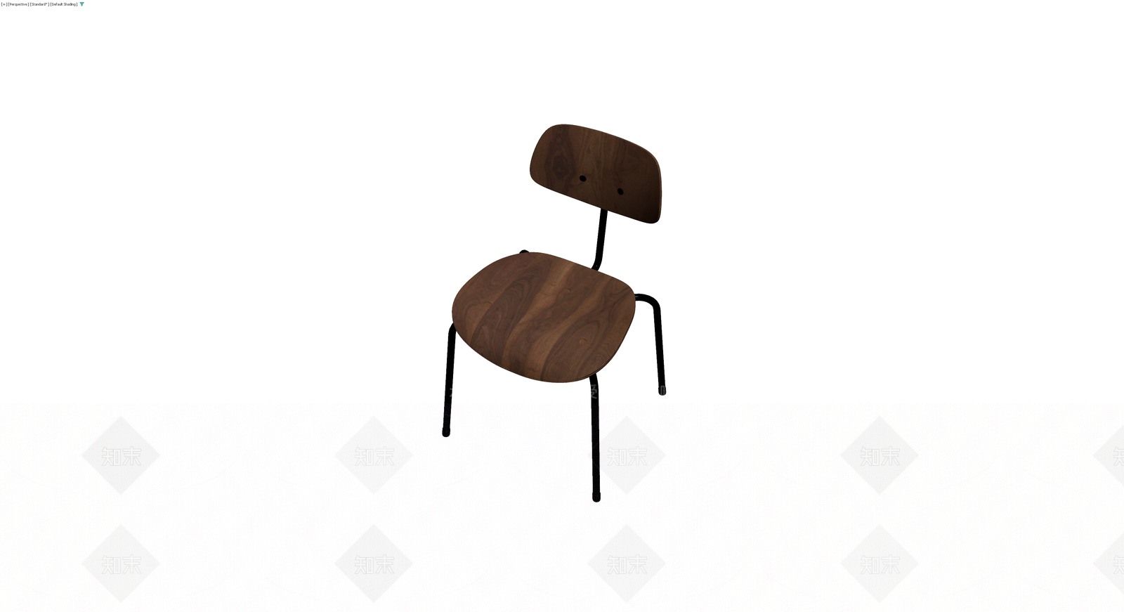 黑框木质靠背椅3D模型下载【ID:1230734375】