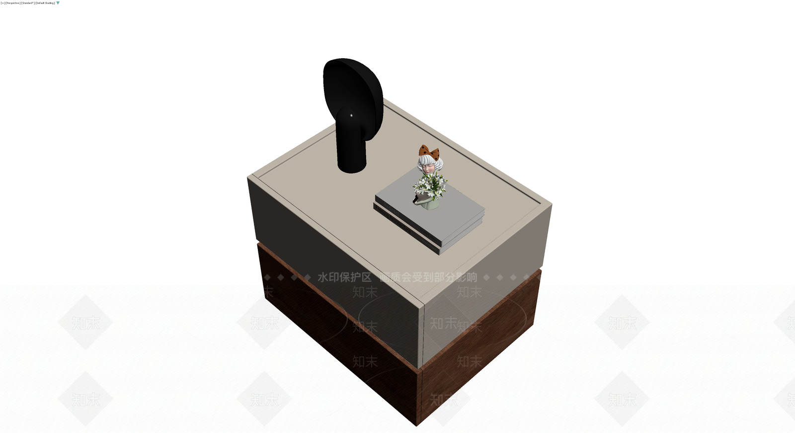 现代风格床头柜组合3D模型下载【ID:1230096309】