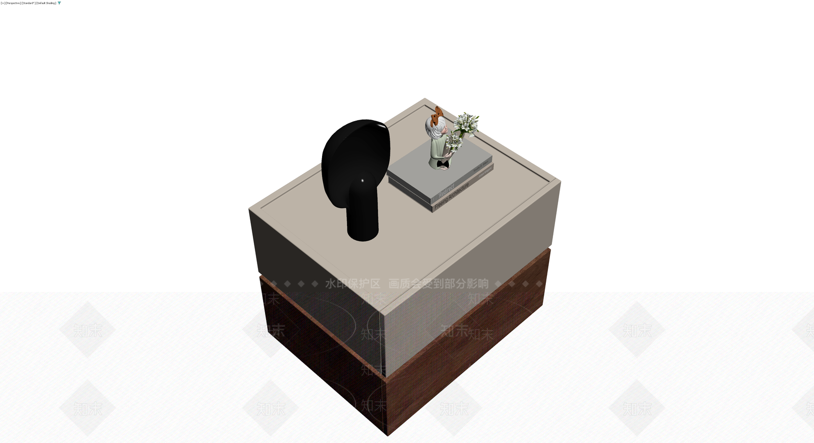 现代风格床头柜组合3D模型下载【ID:1230096309】