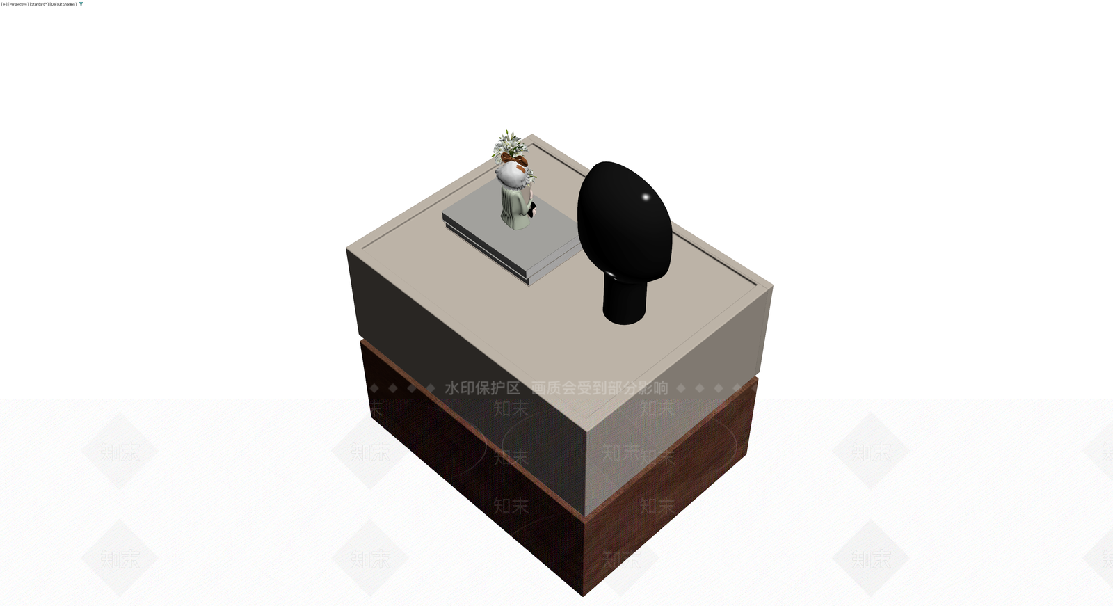现代风格床头柜组合3D模型下载【ID:1230096309】