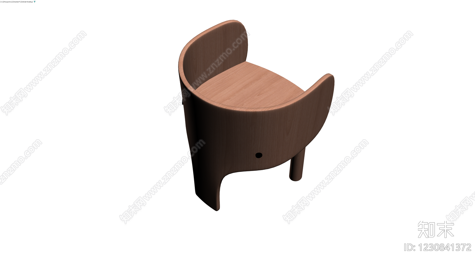 弧形木质休闲椅3D模型下载【ID:1230841372】