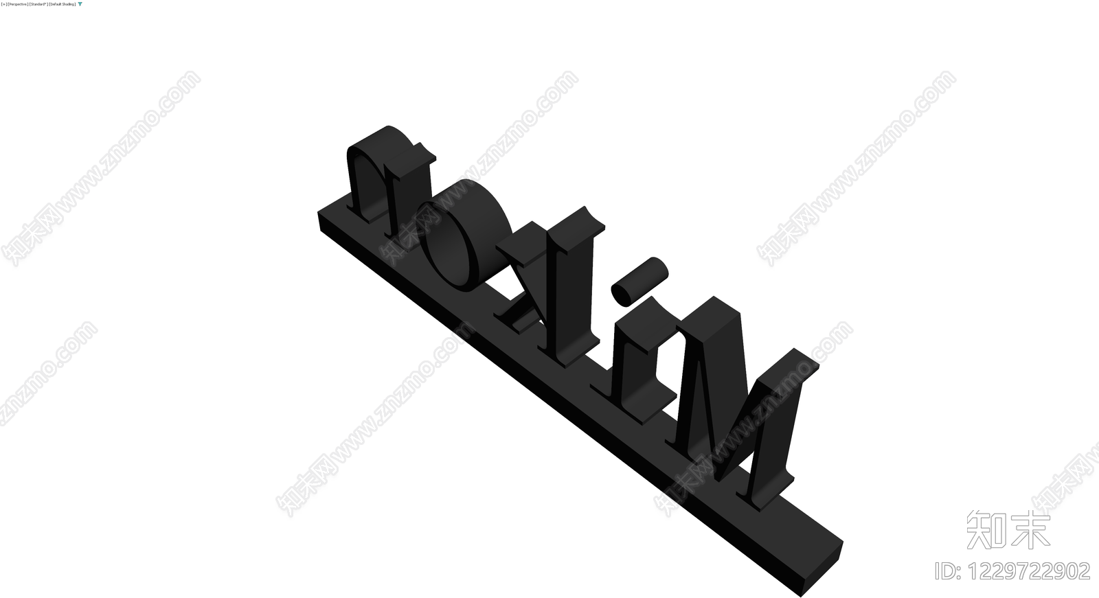 Mikon品牌立体字模型3D模型下载【ID:1229722902】