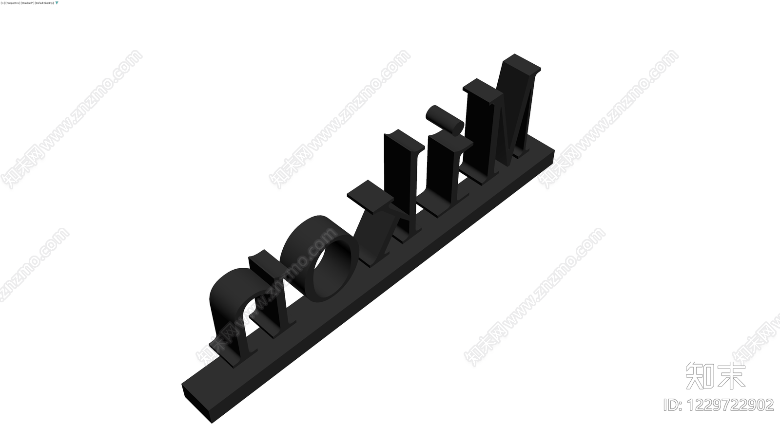 Mikon品牌立体字模型3D模型下载【ID:1229722902】